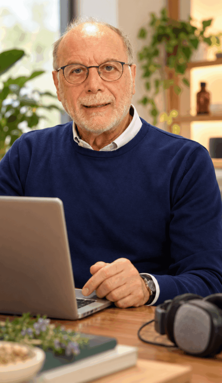 Mario Rotella, naturopata funzionale, nel suo studio
